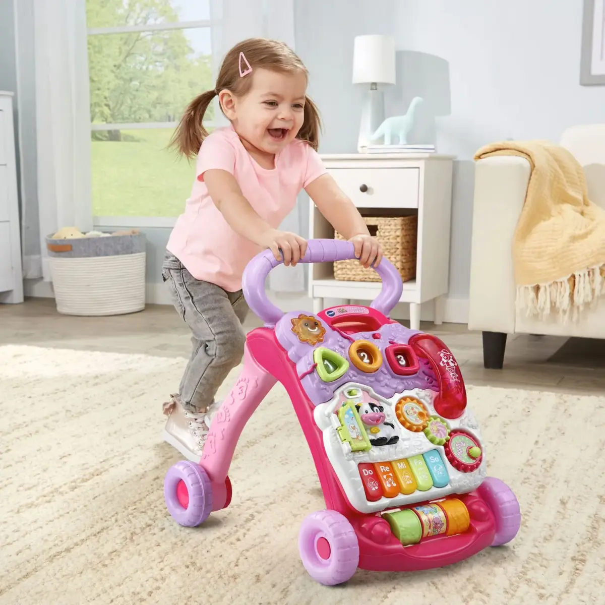 VTech Sit-to-Stand Learning Walker Pink | Activity Walker for Babies 9 Months to 3 Years - view 9