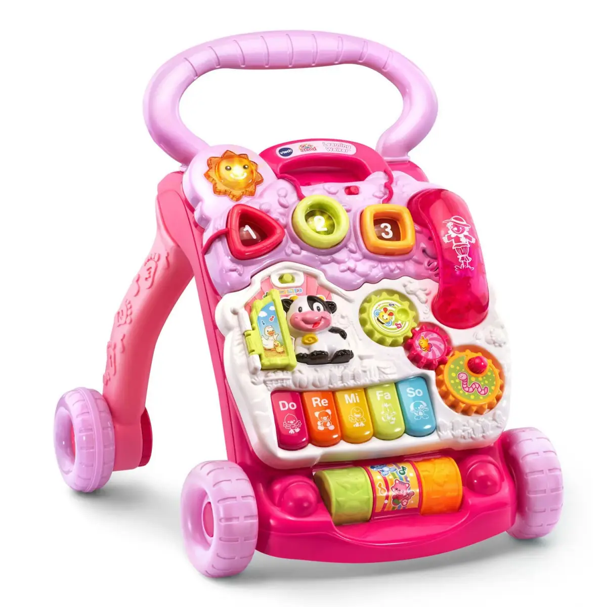 VTech Sit-to-Stand Learning Walker Pink | Activity Walker for Babies 9 Months to 3 Years - view 3