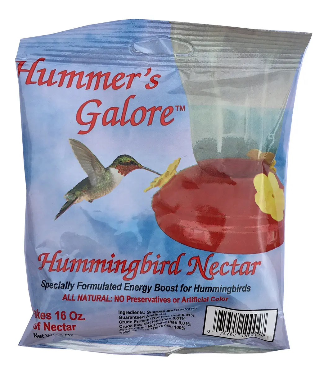 Garden Collection Simple Hummingbird Feeder with Hook and Nectar | Easy-Refill Top, 16 fl oz, Red with Yellow Flowers - view 2