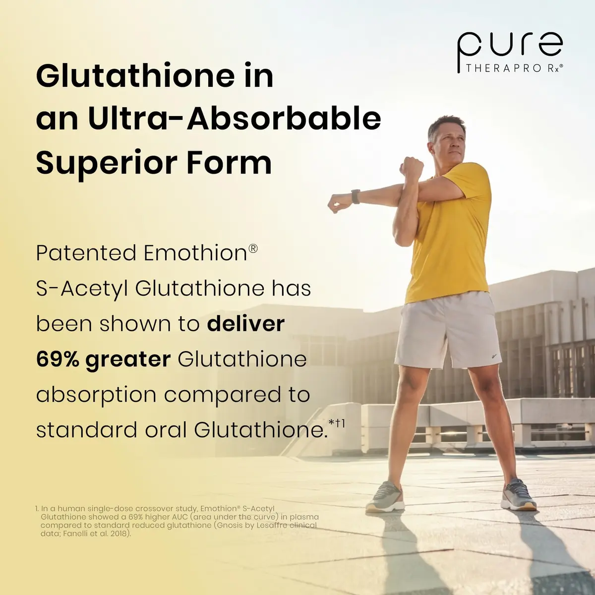 Pure Therapro Rx S-Acetyl Glutathione Gold, Extra-Strength | Patented Acetylated Form of Glutathione (EMOTHION) from Italy | Pharmaceutical Grade | Zero Fillers (60 Capsules (300mg)) - view 6