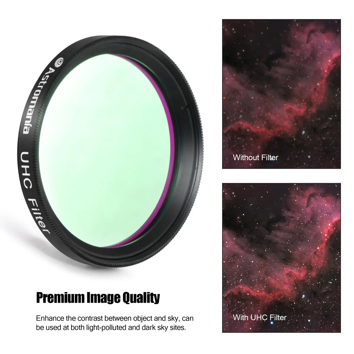 Astromania Telescope Filter UHC Nebula Contrast 2" | Improve Sky Views with Light Pollution Blockage - view 3