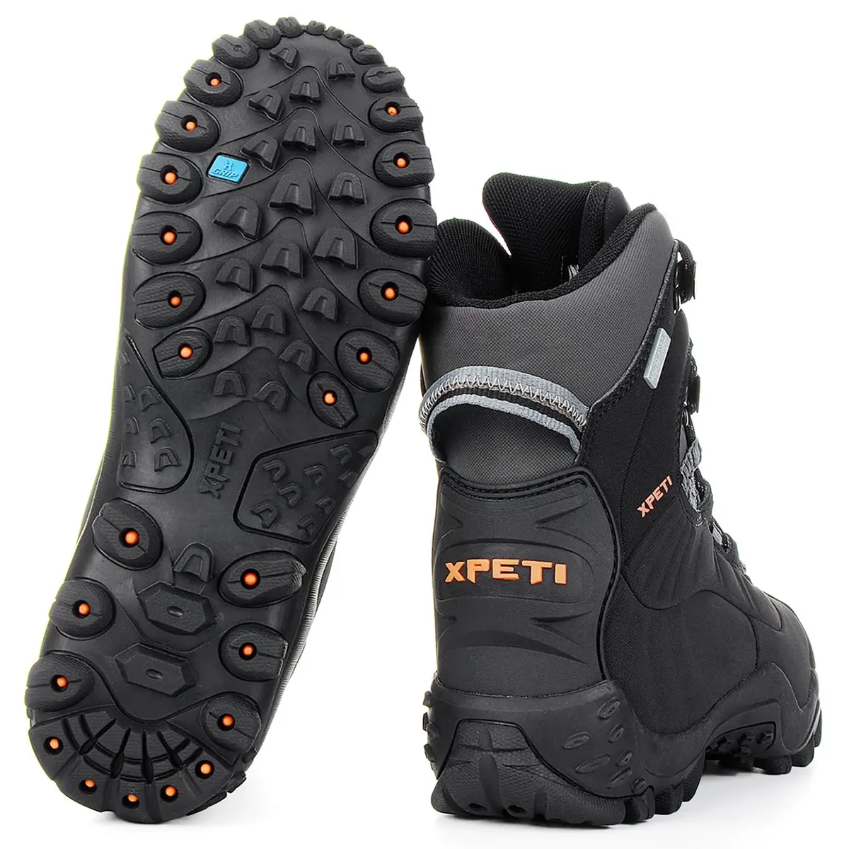XPETI Men’s Thermator Mid-Rise Waterproof Hiking Boot Insulated Non-Slip Black 7 | Waterproof, Insulated & Traction Ready - view 7