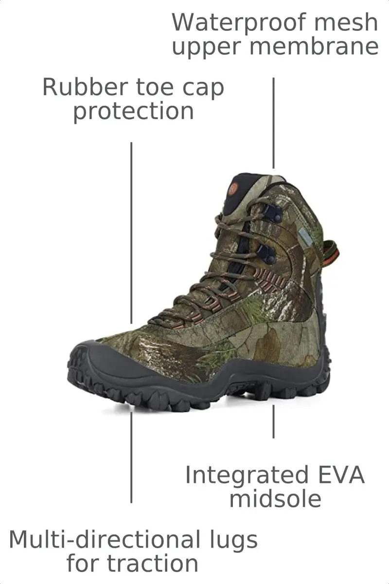 XPETI Men’s Thermator Mid-Rise Waterproof Hiking Boot Insulated Non-Slip camouflage 12 - view 3