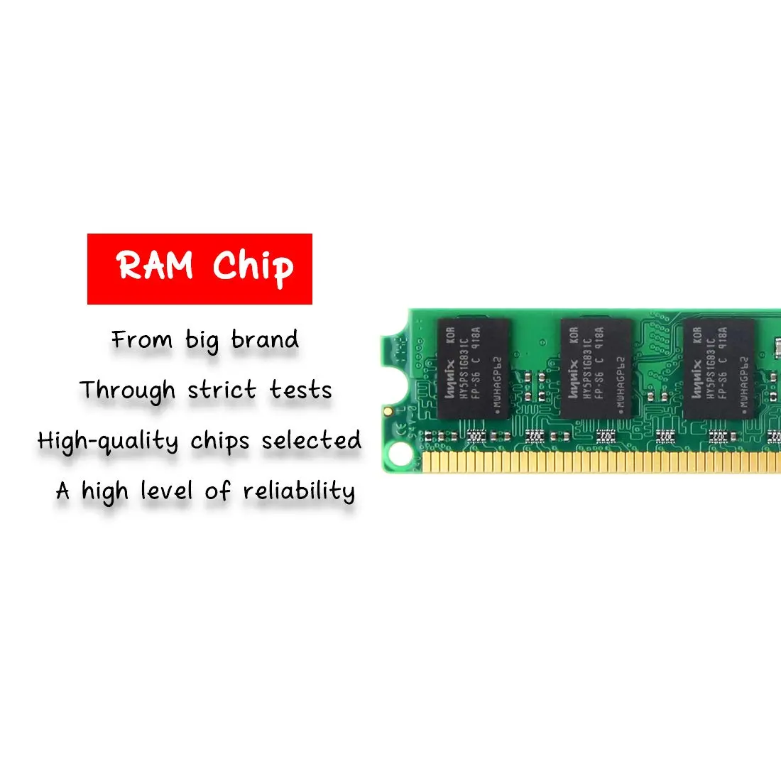 D DUOMEIQI 8GB (4x2GB) DDR2 667MHz UDIMM Desktop RAM 1.8V CL5 240-pin Non-ECC Unbuffered Memory Modules - view 2