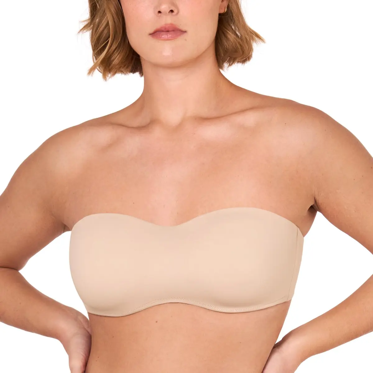 DELIMIRA Strapless Bandeau Minimizer Bras Beige 36G | Natural Lift & Bust Reduction for Women - main product image