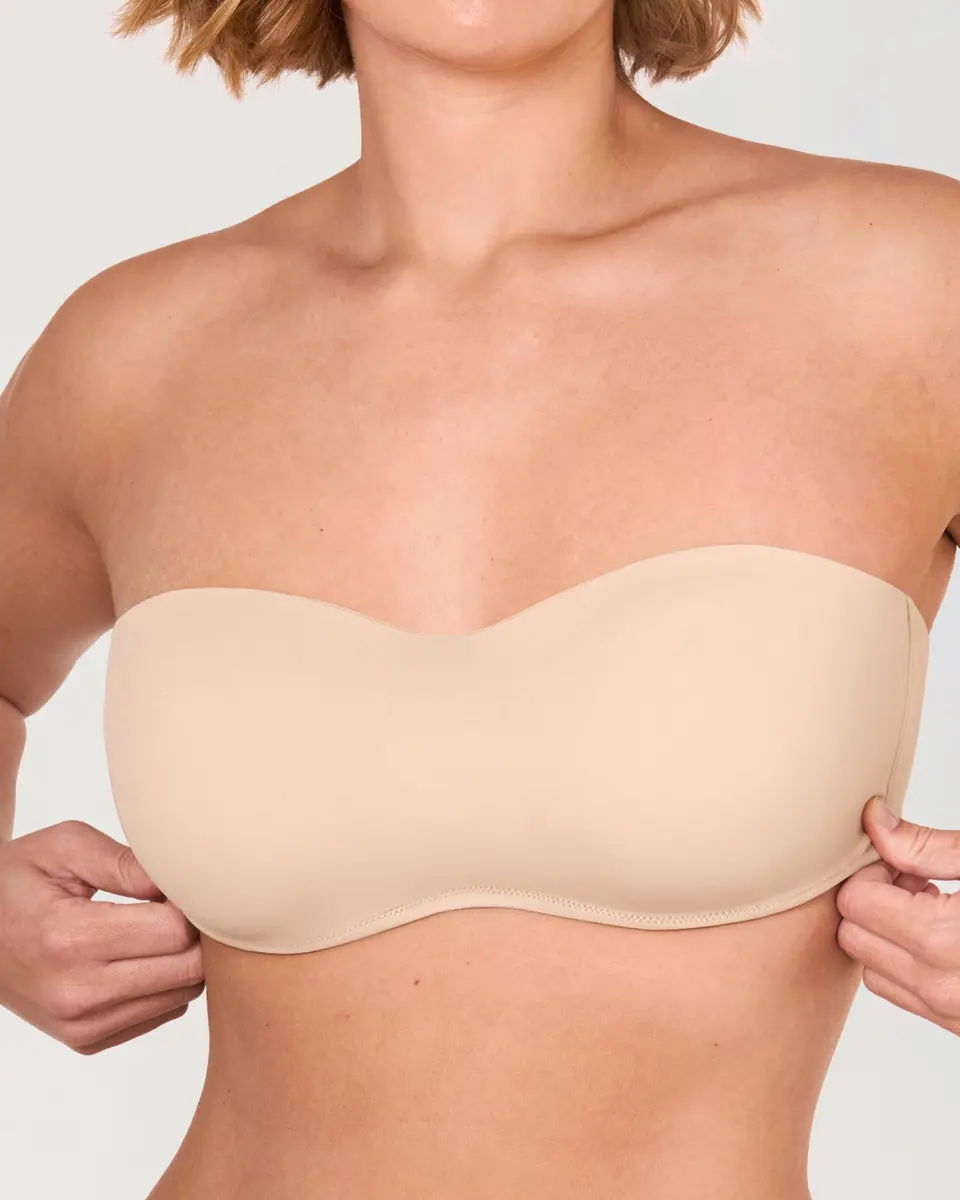 DELIMIRA Strapless Bandeau Minimizer Bras Beige 36G | Natural Lift & Bust Reduction for Women - view 3