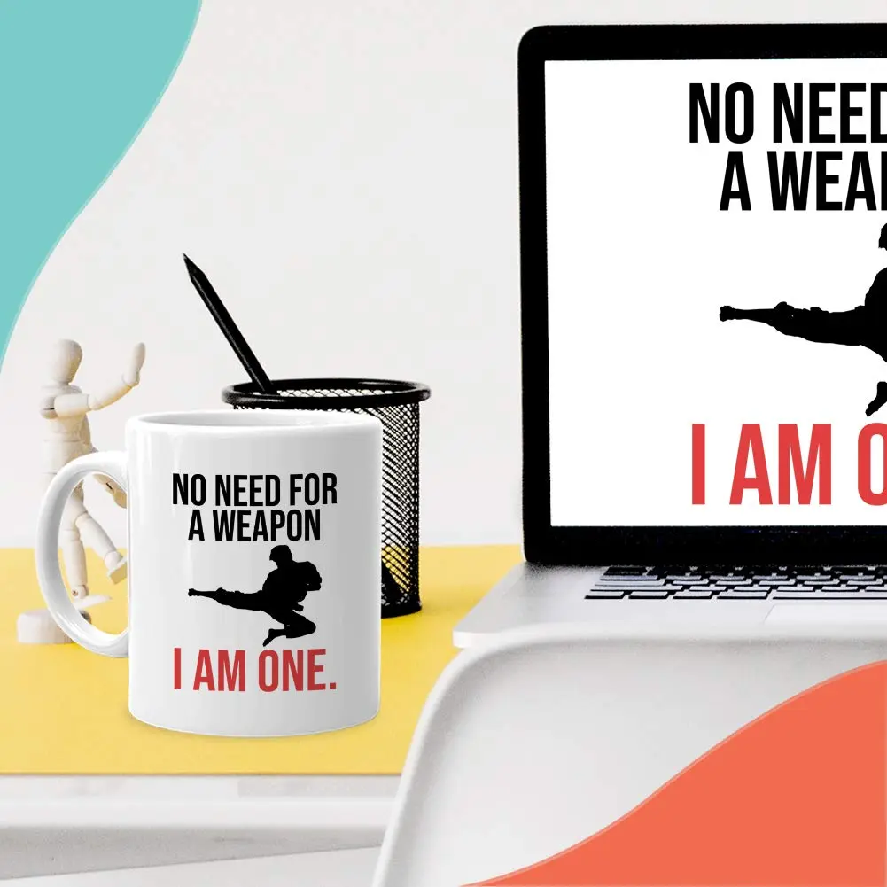 Bubble Hugs Martial Arts Coffee Mug 11 oz (325 ml) | No Need Weapons, I Am One - view 6