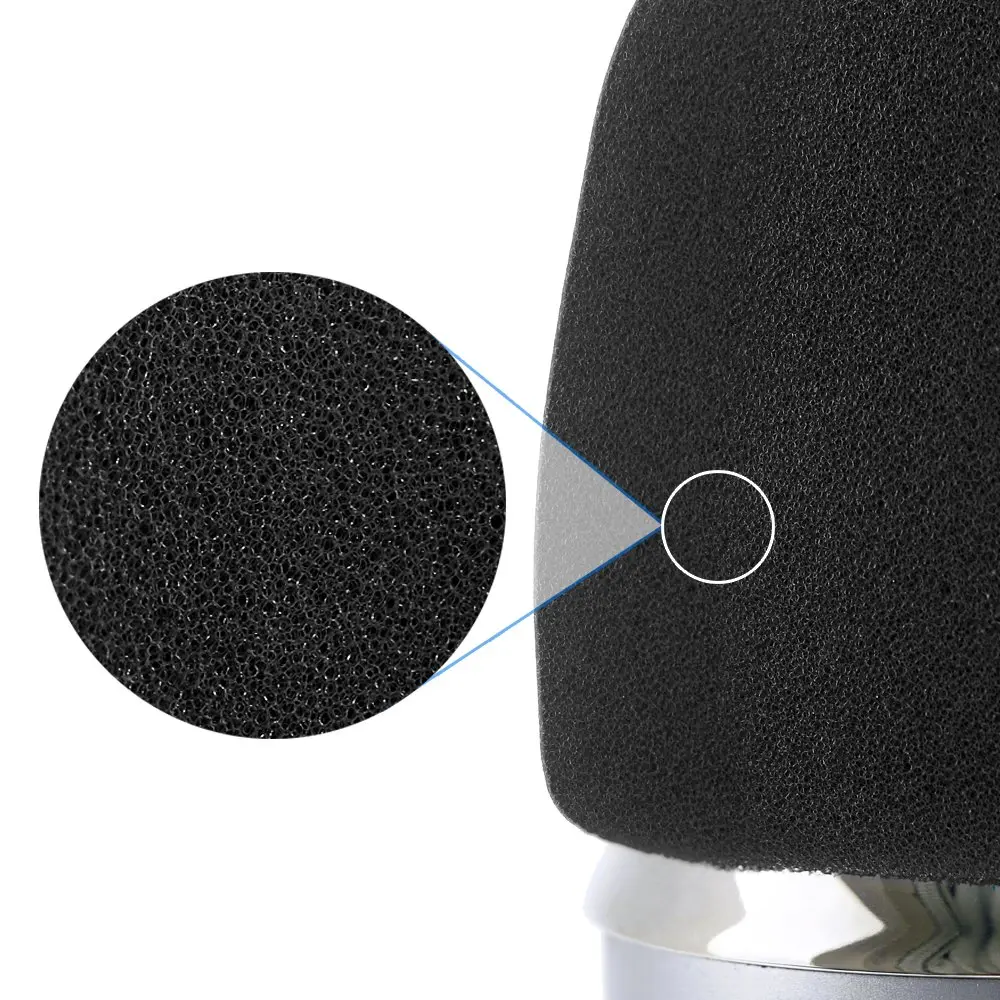 YOUSHARES Microphone Windscreen Foam with Silicone Protector for Blue Yeti & Yeti Pro, Red | Reduces Wind Noise & Plosives - view 3