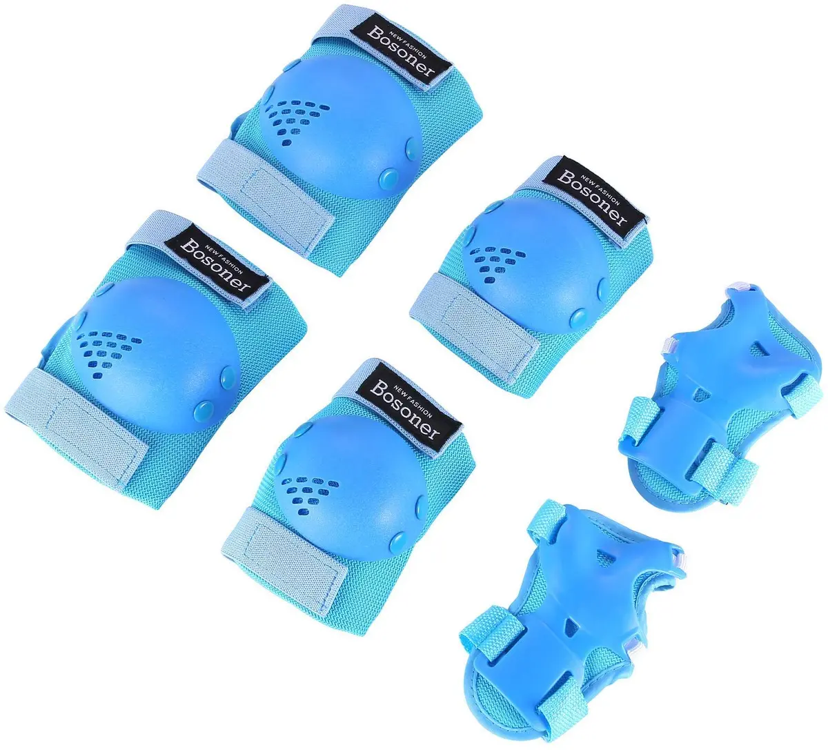 BOSONER Kids/Youth Knee Pads Elbow Pads Wrist Guards Set for 3-15 Years | Multi-Sports Impact Protection - main product image