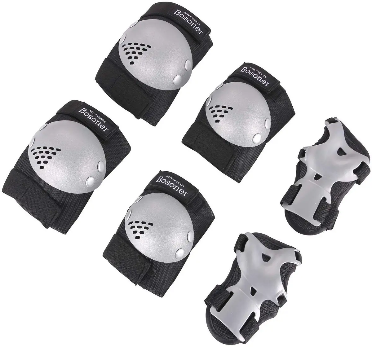 BOSONER Kids/Youth Knee Pads Elbow Pads Wrist Guards Set for 3-15 Years | Multi-Sport Impact Protection - main product image