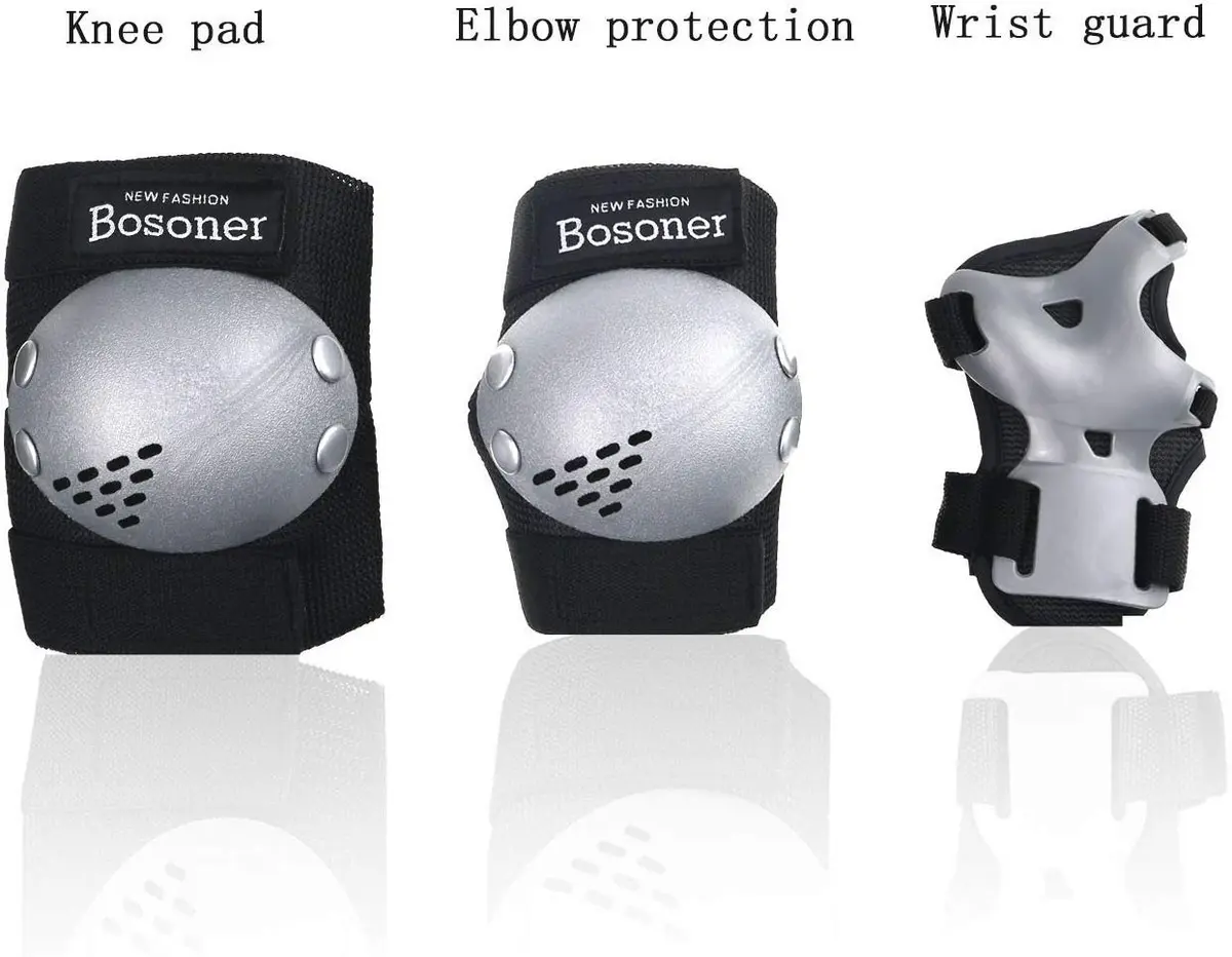 BOSONER Kids/Youth Knee Pads Elbow Pads Wrist Guards Set for 3-15 Years | Multi-Sport Impact Protection - view 2