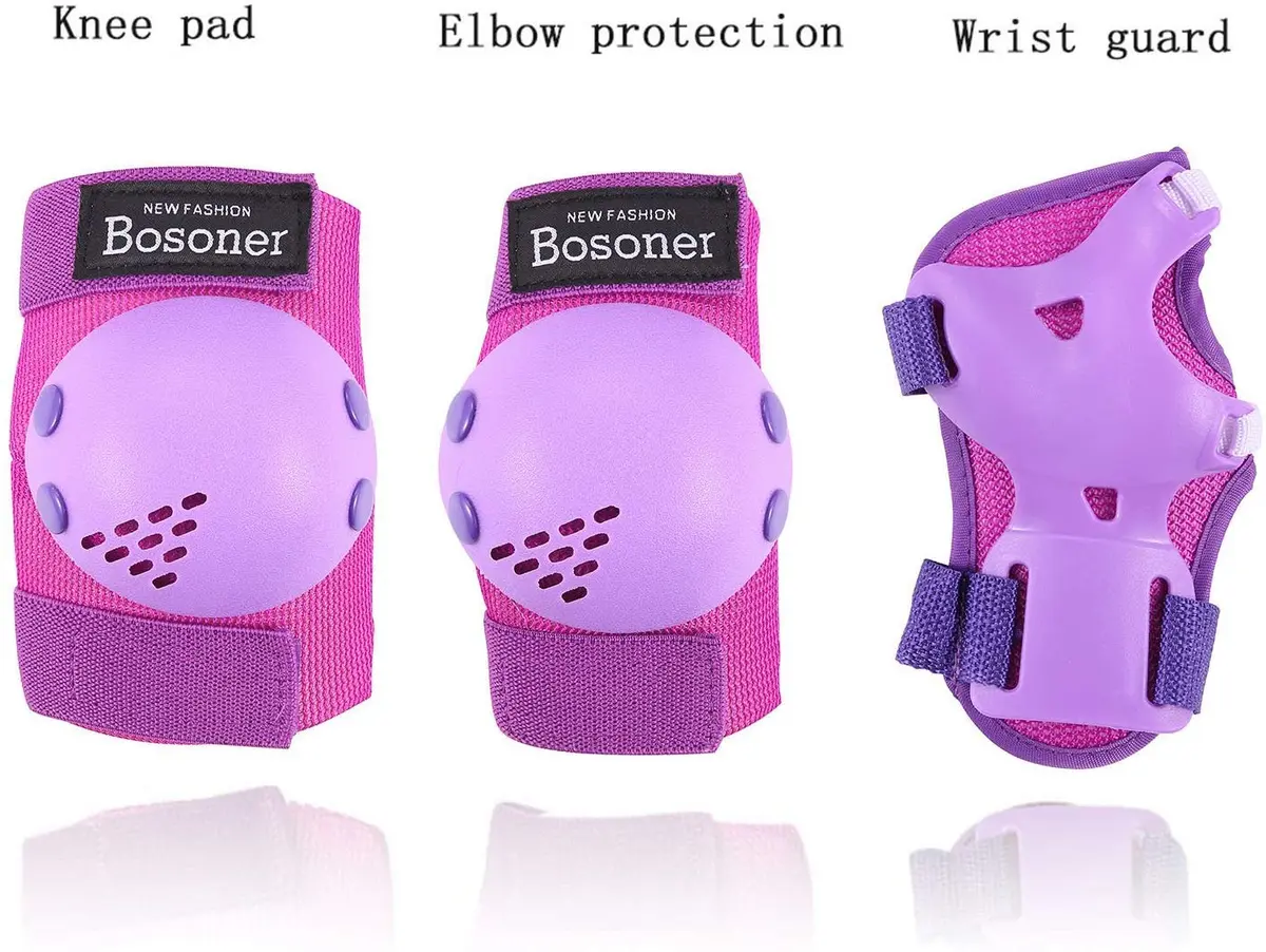 BOSONER Kids/Youth Knee Pads Elbow Pads Wrist Guards Set for 3-15 Years | Multi-Sport Impact Protection - view 2