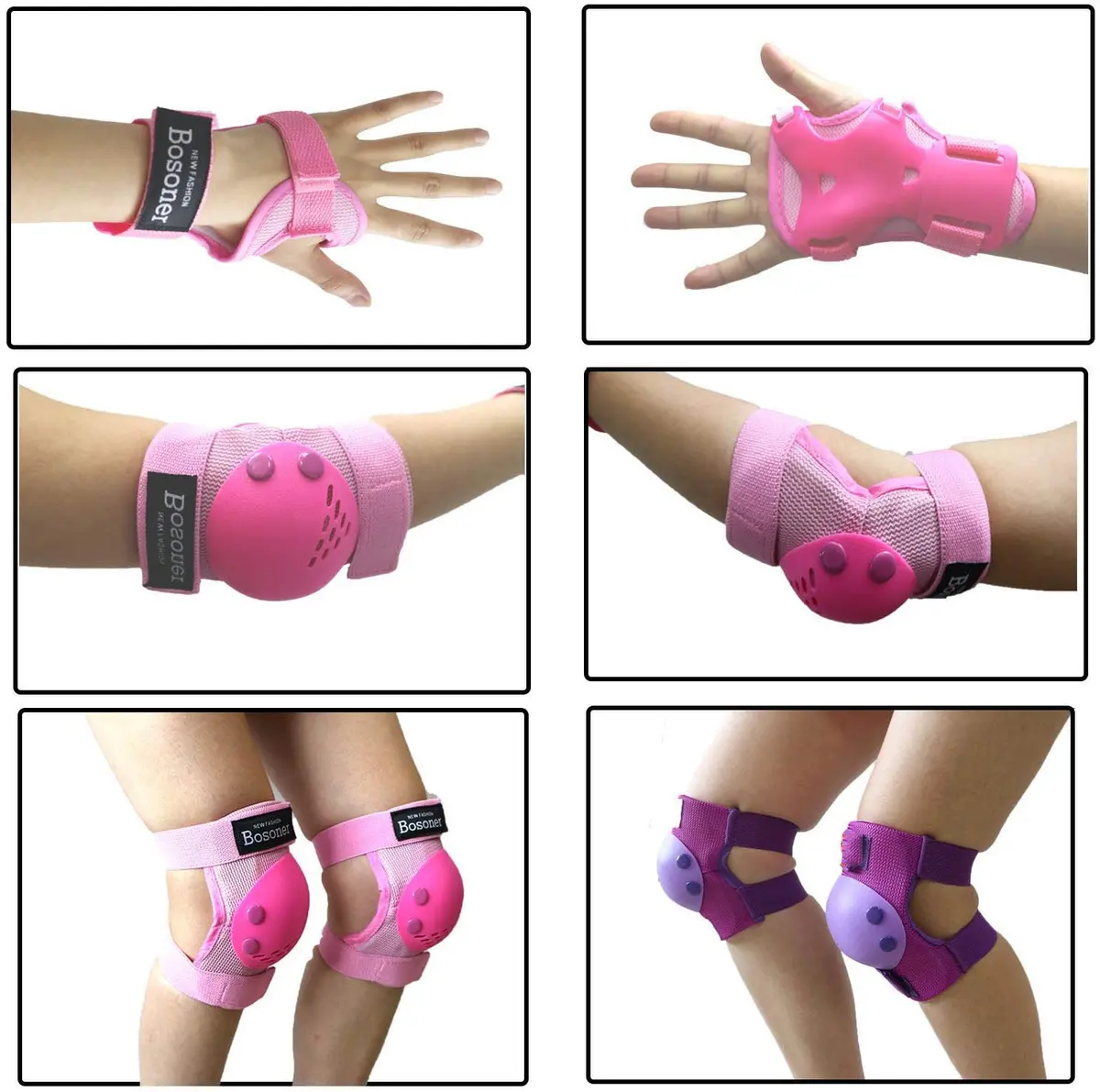 BOSONER Kids/Youth Knee Pads Elbow Pads Wrist Guards Set for 3-15 Years | Multi-Sport Impact Protection - view 4