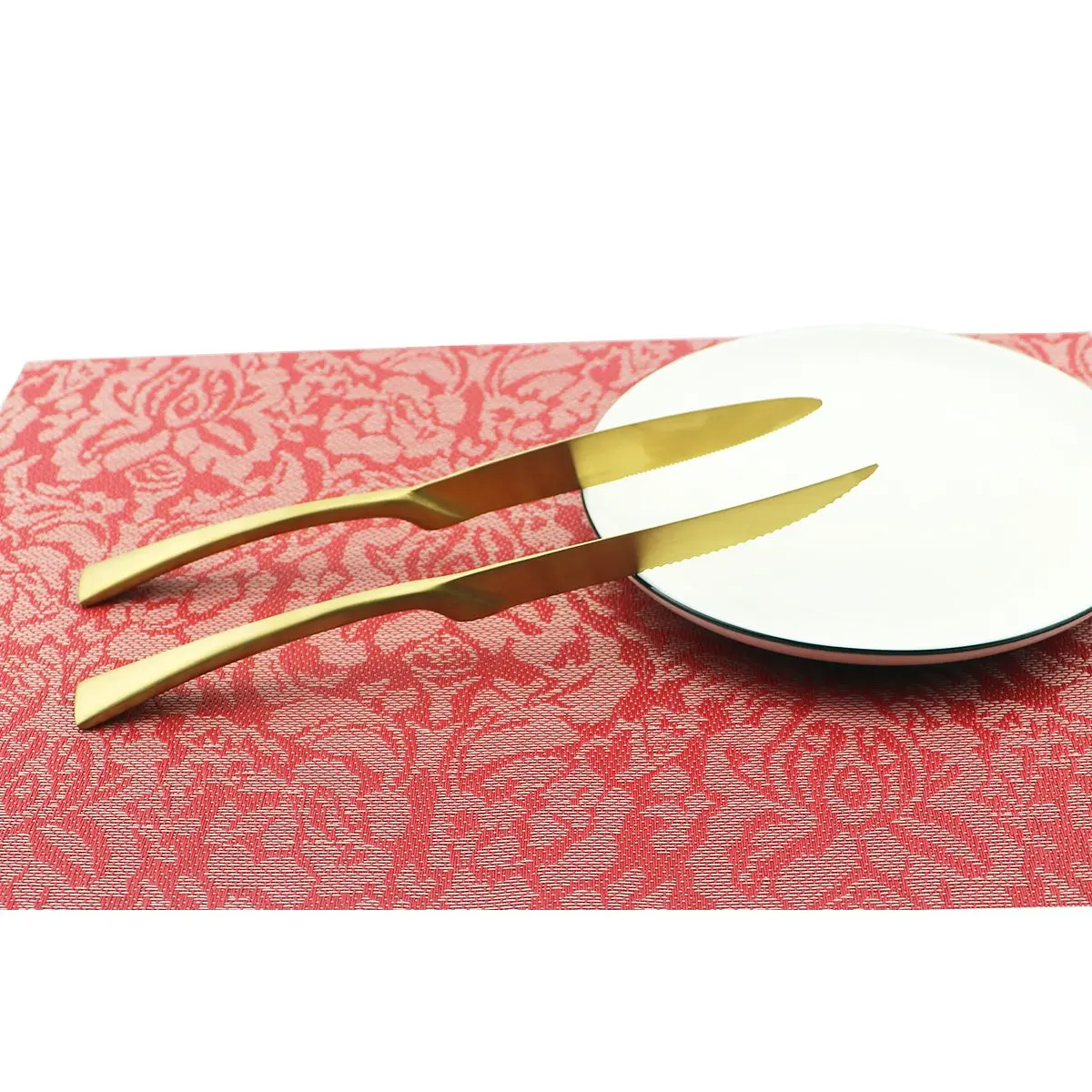 Uniturcky 6-Piece Flatware Set,Extra Thick Heavy Duty - 18/10 Stainless Steel Cutlery Sets,High Matte Finish Gold Flatware Sets Service for 1,Multipurpose Use for Home,Kitchen,Tableware Utensil Sets - view 6