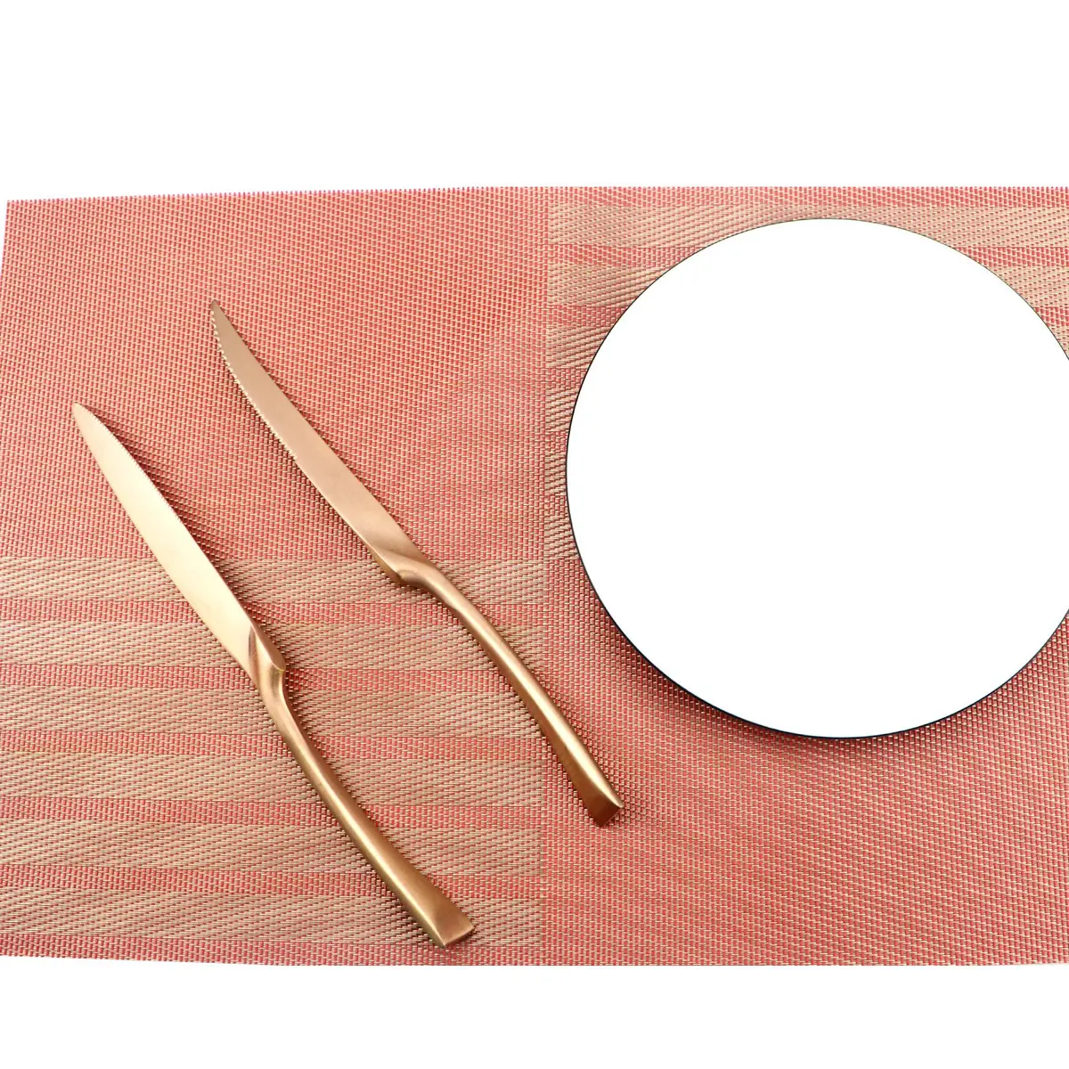 Uniturcky 6-Piece Flatware Set,Extra Thick Heavy Duty - 18/10 Stainless Steel Flatware Sets,High Matte Finish Rose Gold Service for 1 | Multipurpose Kitchen Utensils - view 8