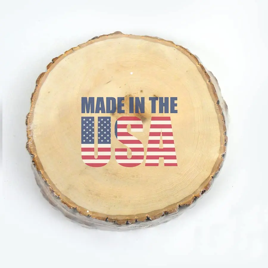 Wilson Basswood Round Rustic Wood Slice for Natural Décor, DIY Crafts (7-9") Set of Four | Rustic, Natural, Carvable - view 8