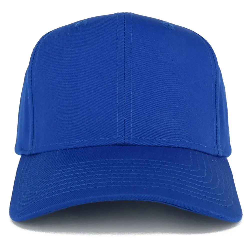 Armycrew XXL Oversize High Crown Adjustable Solid Baseball Cap - Royal Blue | Fits 2XL-3XL (62cm) - view 2