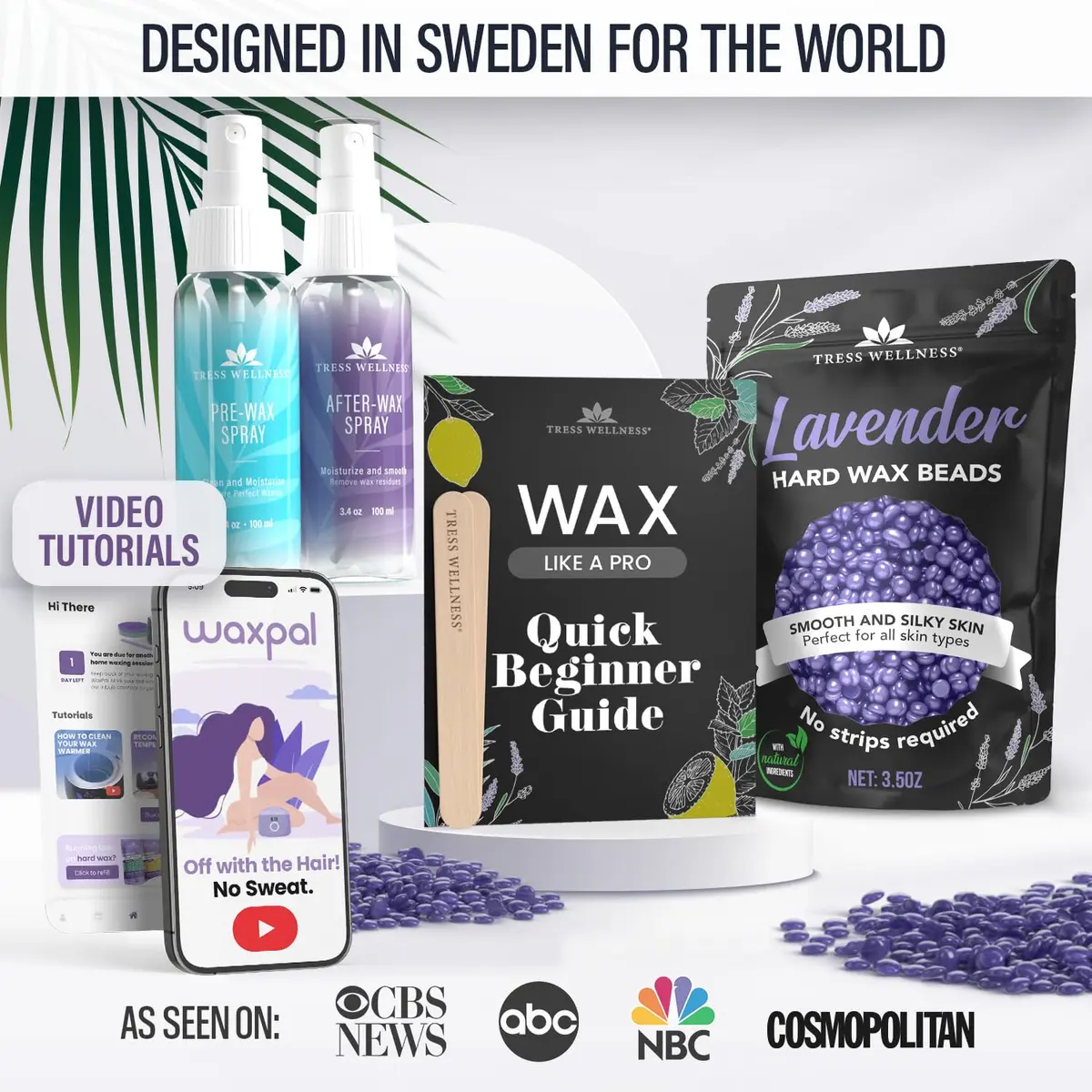 Tress Wellness Hard Wax Beads Variety 595g (20.8 Oz) | Professional At-Home Hair Removal Kit for Bikini, Brazilian & Full Body - view 7