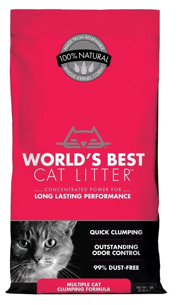 World's Best Cat Litter Multiple Cat Clumping Formula 3.18 kg (7 lbs) | Odor Control & Easy Scooping - view 2