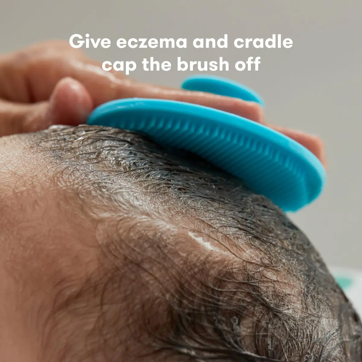 Frida Baby DermaFrida SkinSoother Bath Brush Blue | Gentle Silicone for Dry Skin, Cradle Cap & Eczema - view 3