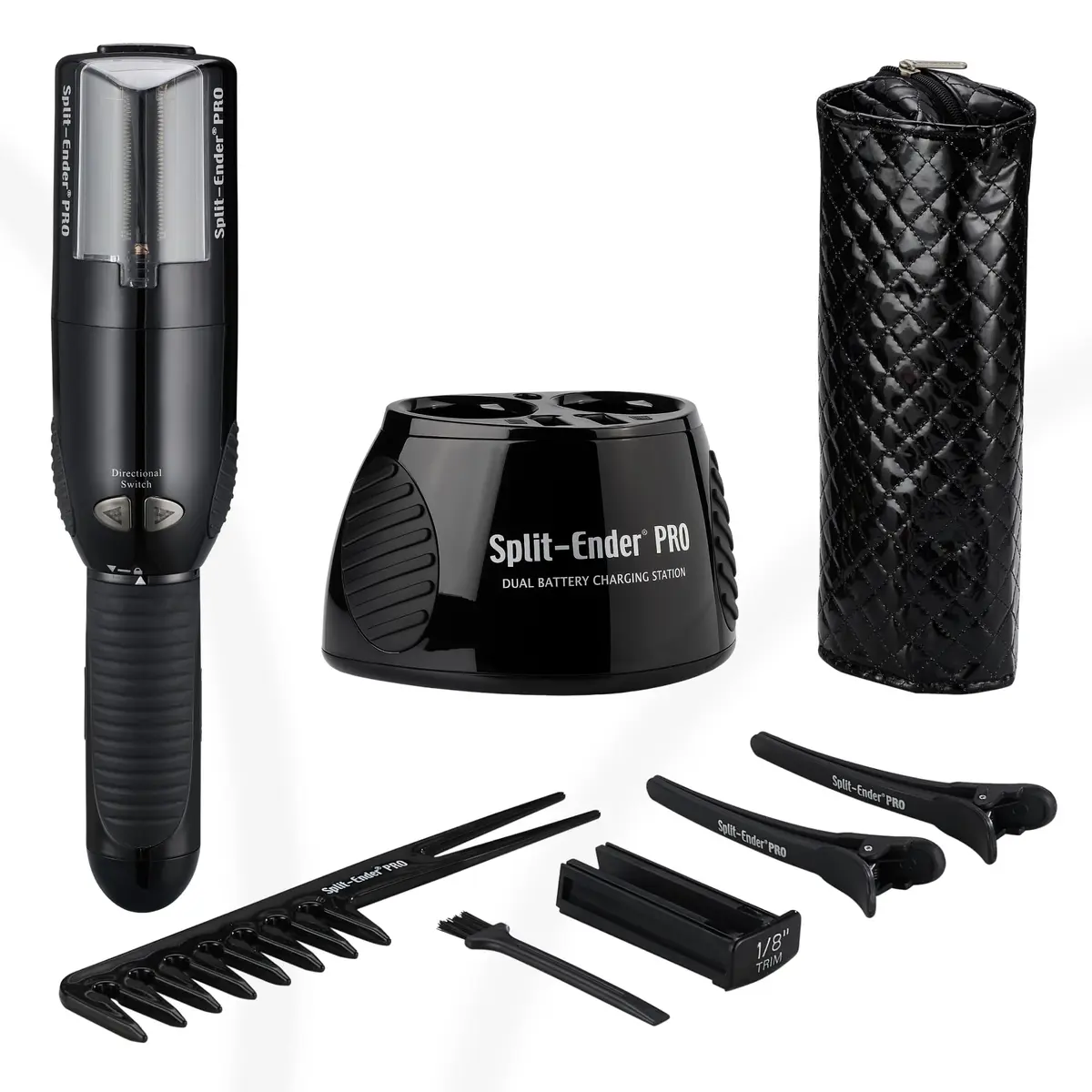 Split-Ender PRO Hair Trimmer with Charging Station | Effortless Split-End Removal for All Hair Types - main product image