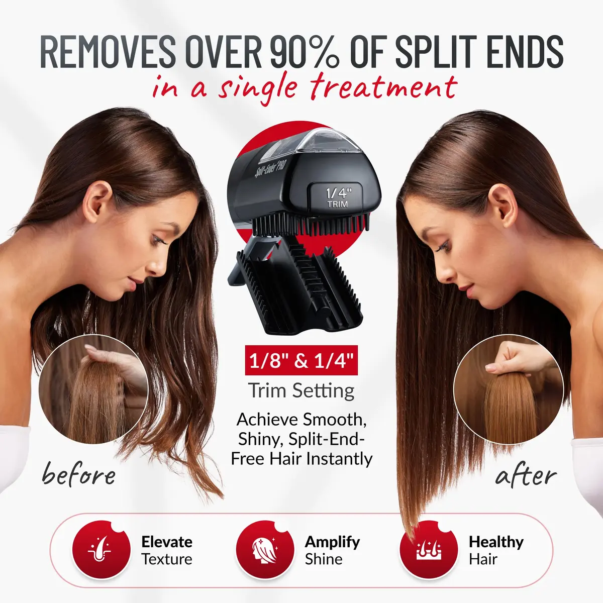 Split-Ender PRO Hair Trimmer with Charging Station | Effortless Split-End Removal for All Hair Types - view 6