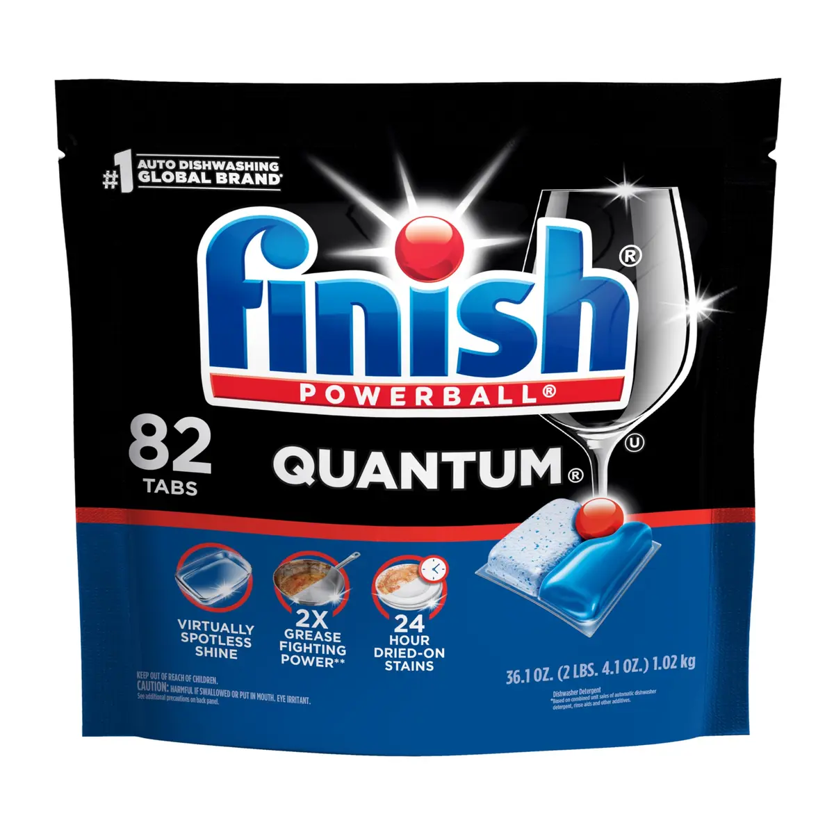 Finish Quantum Dishwasher Pods 82 Count | 24-Hour Dried-On Stain Removal - view 9