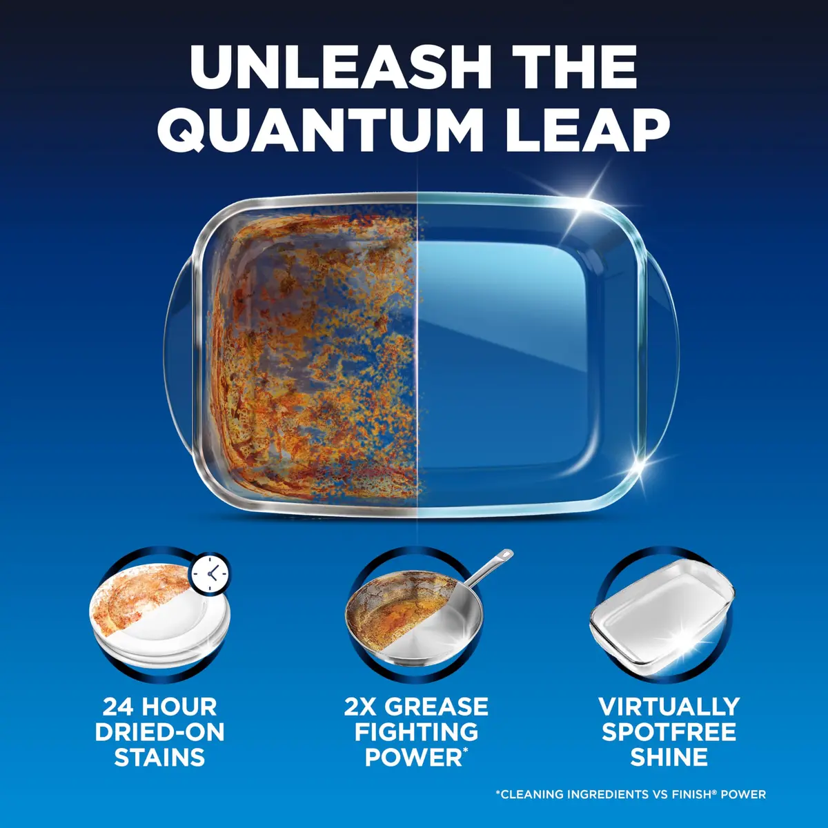 Finish Quantum Dishwasher Pods 82 Count | 24-Hour Dried-On Stain Removal - view 2