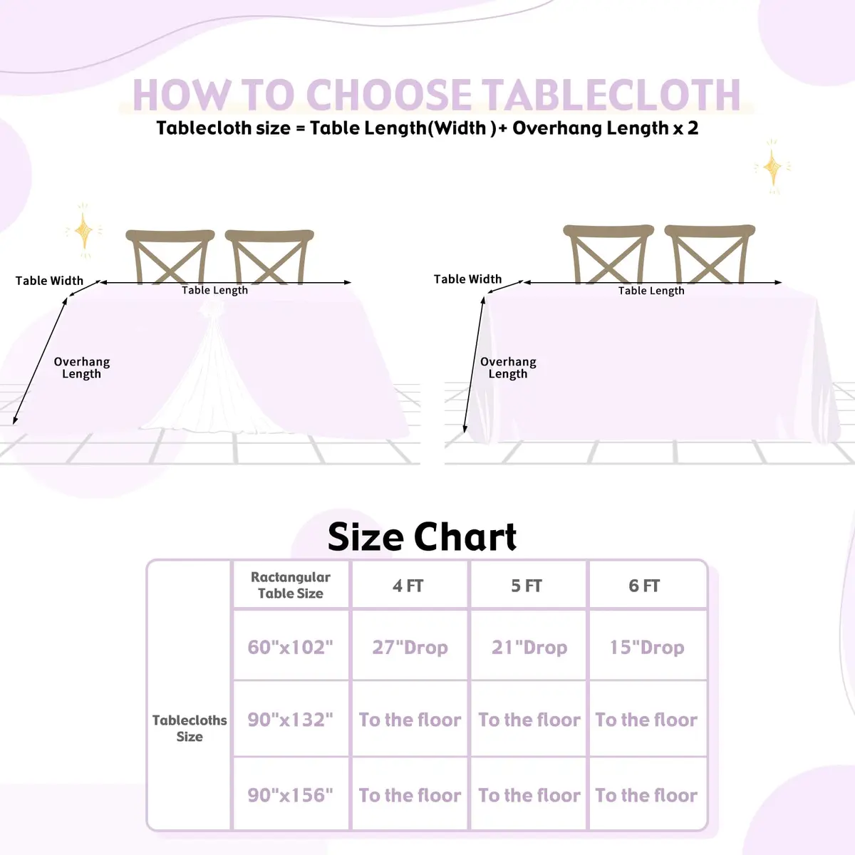 SoarDream Iridescent White Sequin Tablecloth 60"x102" Wedding Table Cloth | Elegant Sparkly Decor - view 5