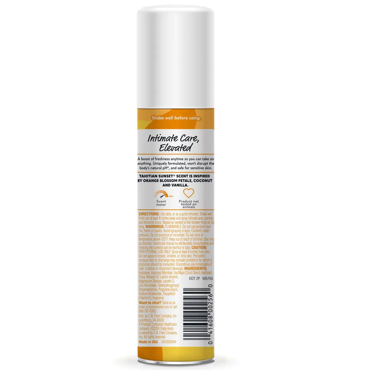 Summer's Eve Daily Refreshing Feminine Spray Tahitian Sunset 120ml (2 Fl Oz x 6) | pH Balanced Odor Control - view 9
