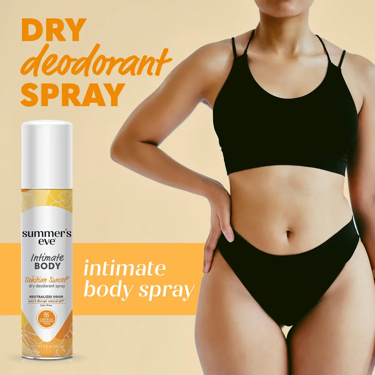 Summer's Eve Daily Refreshing Feminine Spray Tahitian Sunset 120ml (2 Fl Oz x 6) | pH Balanced Odor Control - view 2