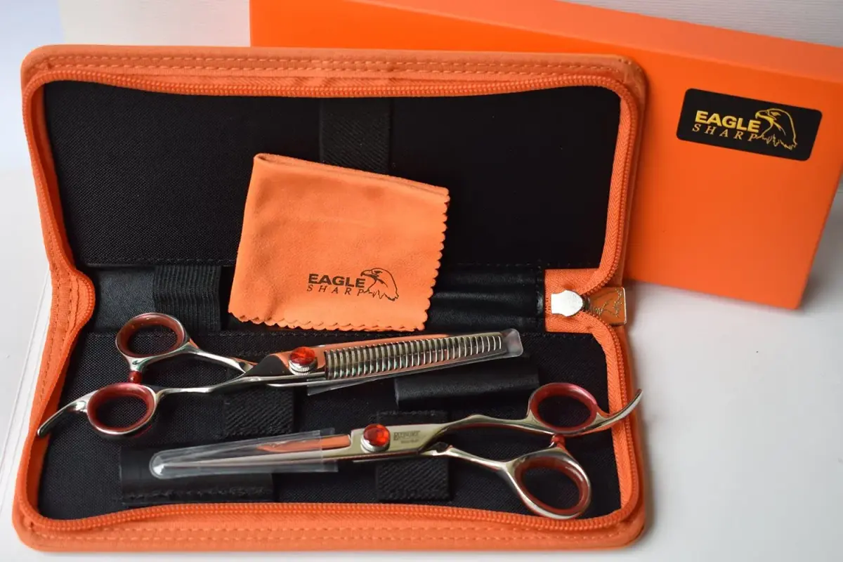 EAGLE SHARP Professional 6.0-inch Shears Cutting & Thinning Scissors Kit | 15.75 cm (6.2 in) Blade - view 8