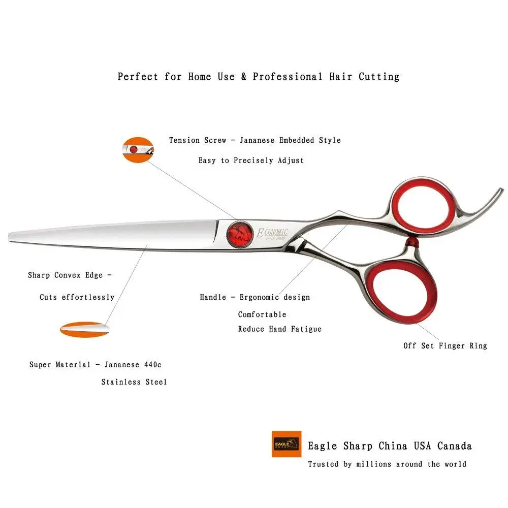 EAGLE SHARP Professional 6.0-inch Shears Cutting & Thinning Scissors Kit | 15.75 cm (6.2 in) Blade - view 2