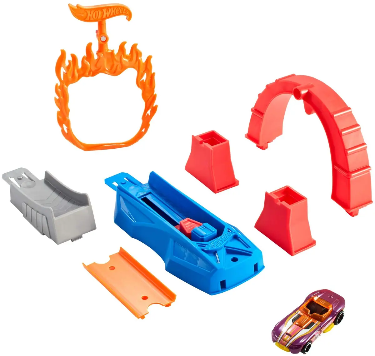 Hot Wheels Flame Jumper Playset, Multicolor | Classic Stunt Track with Iconic Cars - view 2
