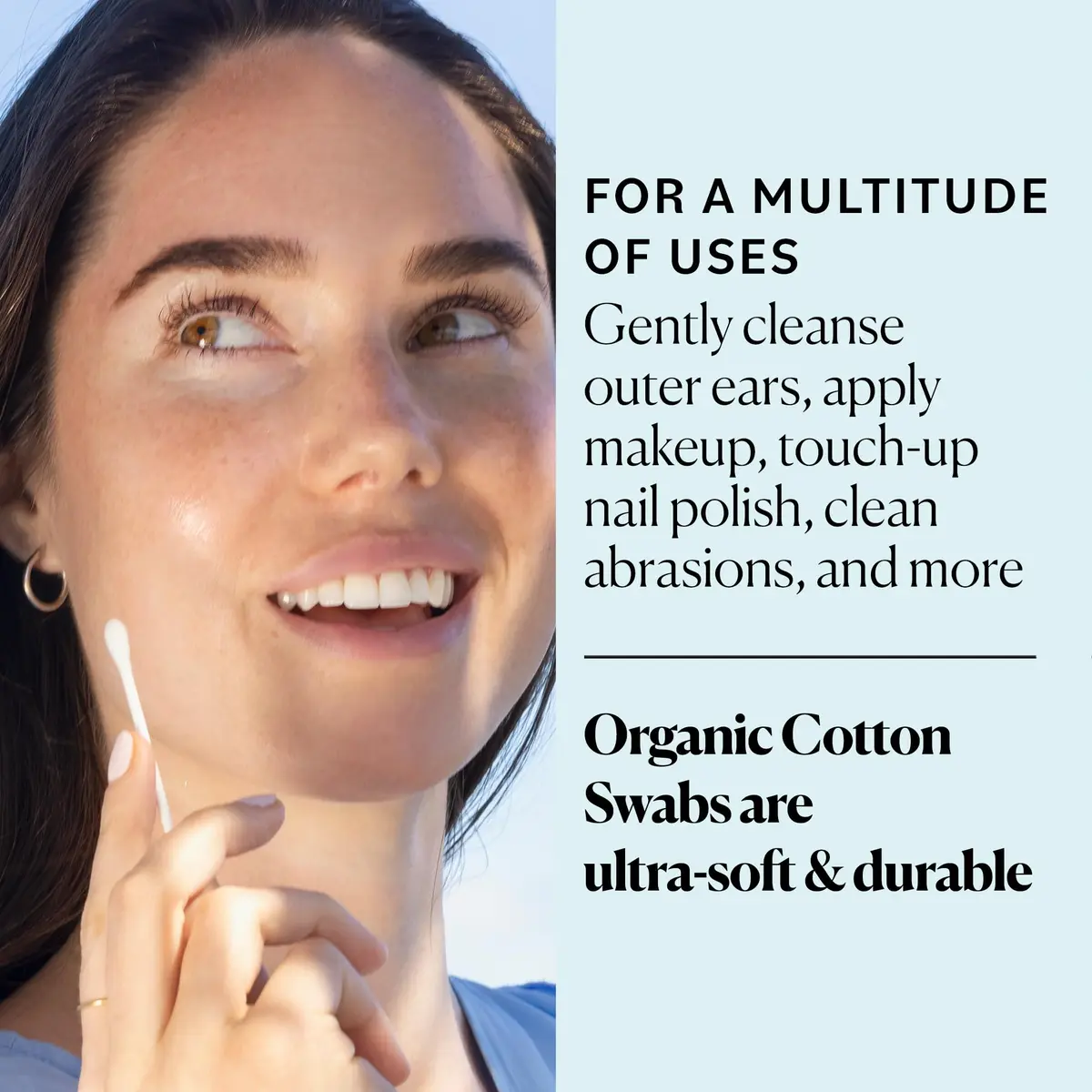 Sky Organics Organic Cotton Swabs 1000 Ct | Hypoallergenic, Chlorine-Free, Sustainable - view 3