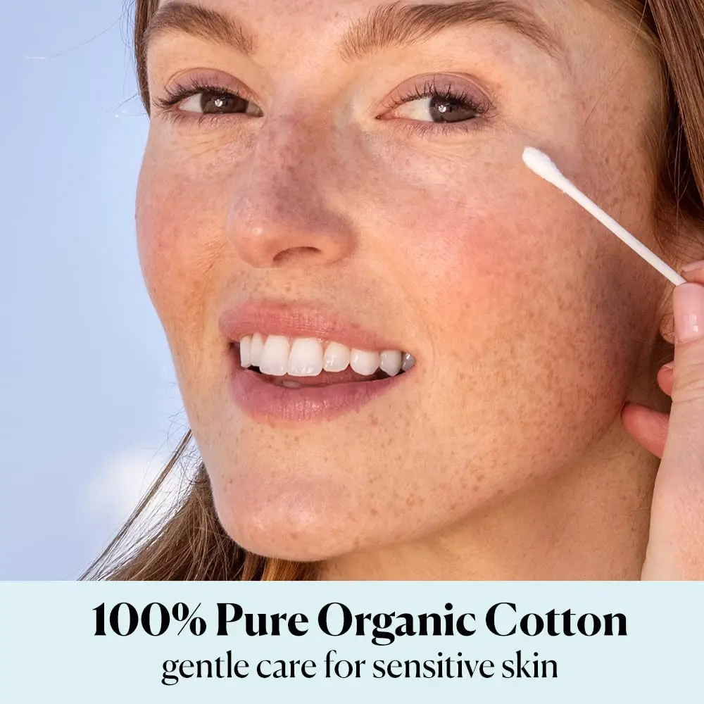 Sky Organics Organic Cotton Swabs 500 Ct | Chlorine-Free, Hypoallergenic, Natural - view 3