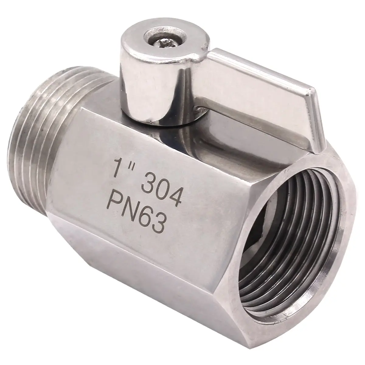 DERNORD 1 inch Stainless Mini Ball Valve NPT Female x Male Thread SUS304 | Corrosion-Resistant, 1/4 Turn Shut-Off, Suitable for Water, Air & Gas - view 7