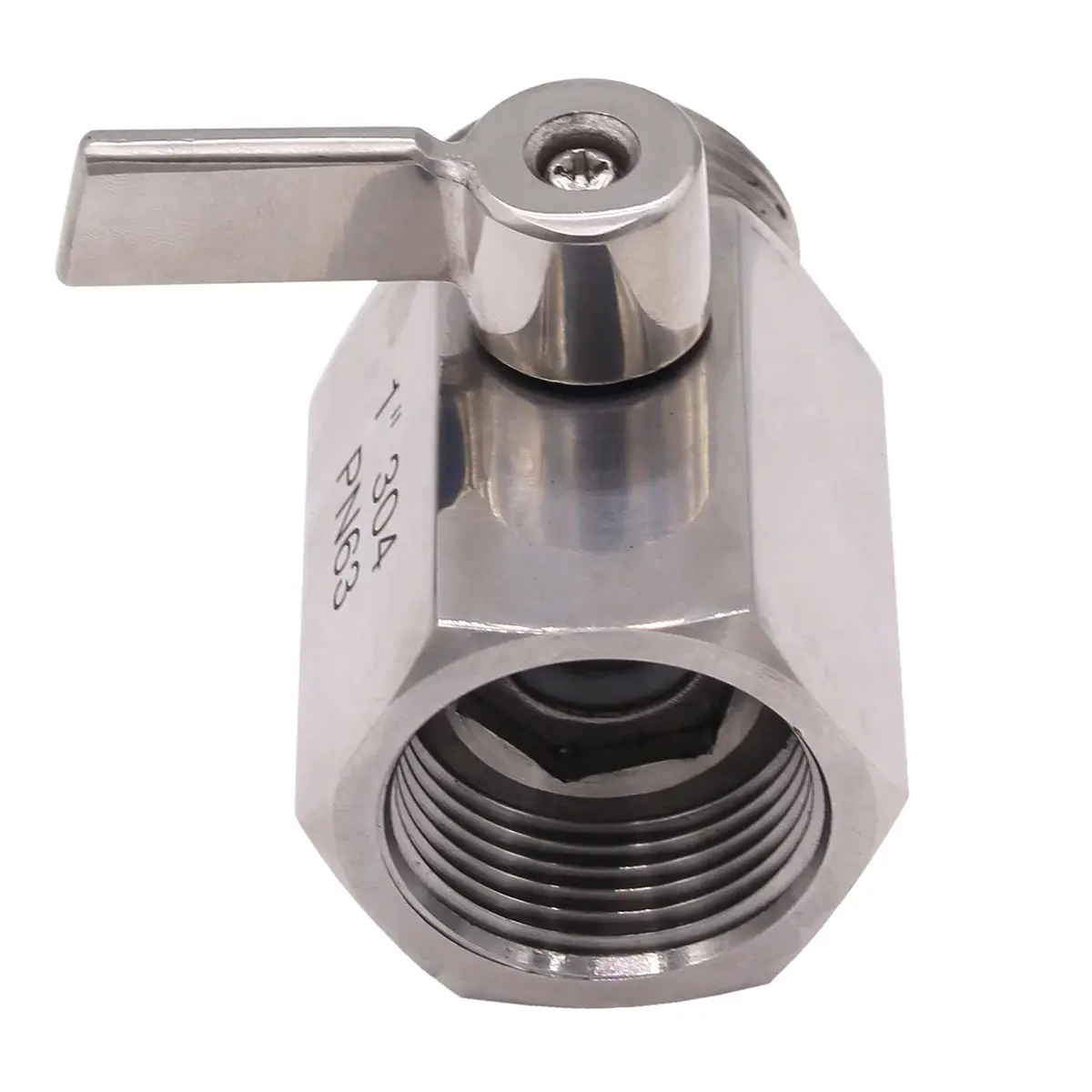 DERNORD 1 inch Stainless Mini Ball Valve NPT Female x Male Thread SUS304 | Corrosion-Resistant, 1/4 Turn Shut-Off, Suitable for Water, Air & Gas - view 2