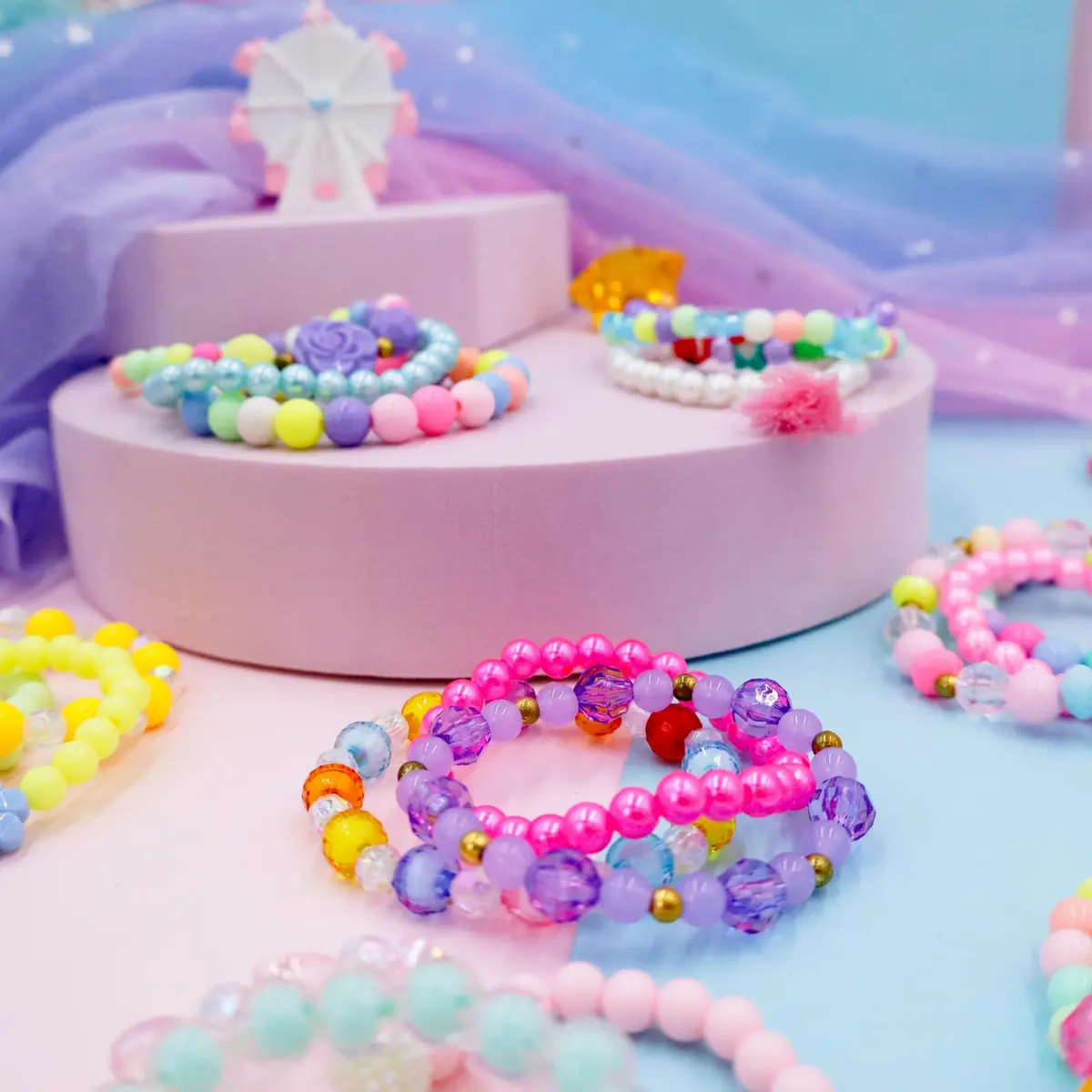 PinkSheep Bracelets for Girls Jewelry 36 Pcs | Safe, Colorful & Creative (70-120 chars) - view 6