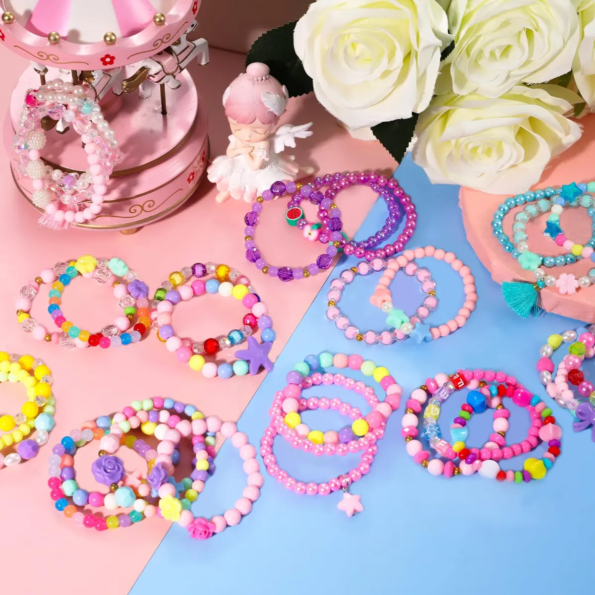 PinkSheep Bracelets for Girls Jewelry 36 Pcs | Safe, Colorful & Creative (70-120 chars) - view 2