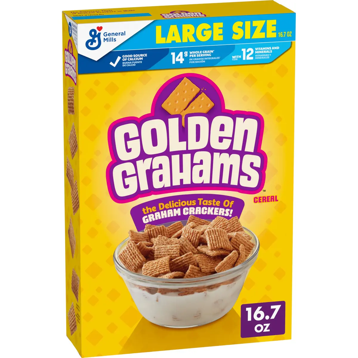 Golden Grahams Whole Grain Breakfast Cereal 473g (16.7 oz) | Honey Flavor Cereal with 14g Whole Grain - main product image