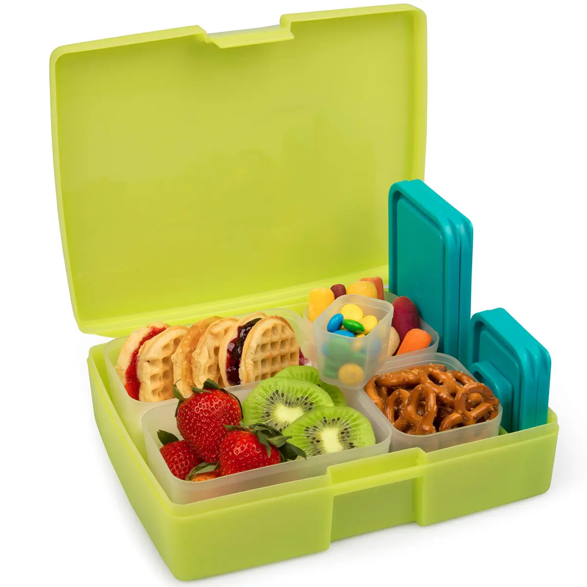Bentology Food Storage Container Set with Leakproof Snack Containers & Utensil Holder | Kid & Office Meal Prep - view 4