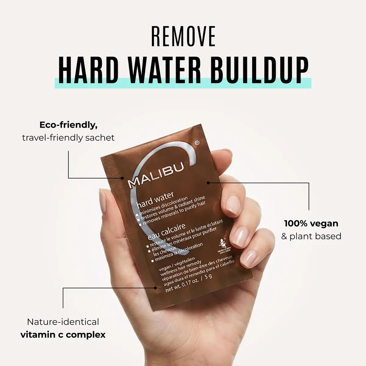 Malibu C Hard Water Wellness Remedy 12 Pack | Vitamin C Deep-Cleaning Hair Treatment for Mineral Deposits - view 3