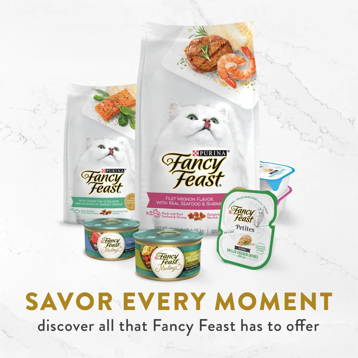 Fancy Feast Appetizers Tuna with Scallop Topper Wet Cat Food 1.1 oz (31g) Pouches, 10-Pack | Real Tuna & Scallop Broth - view 6