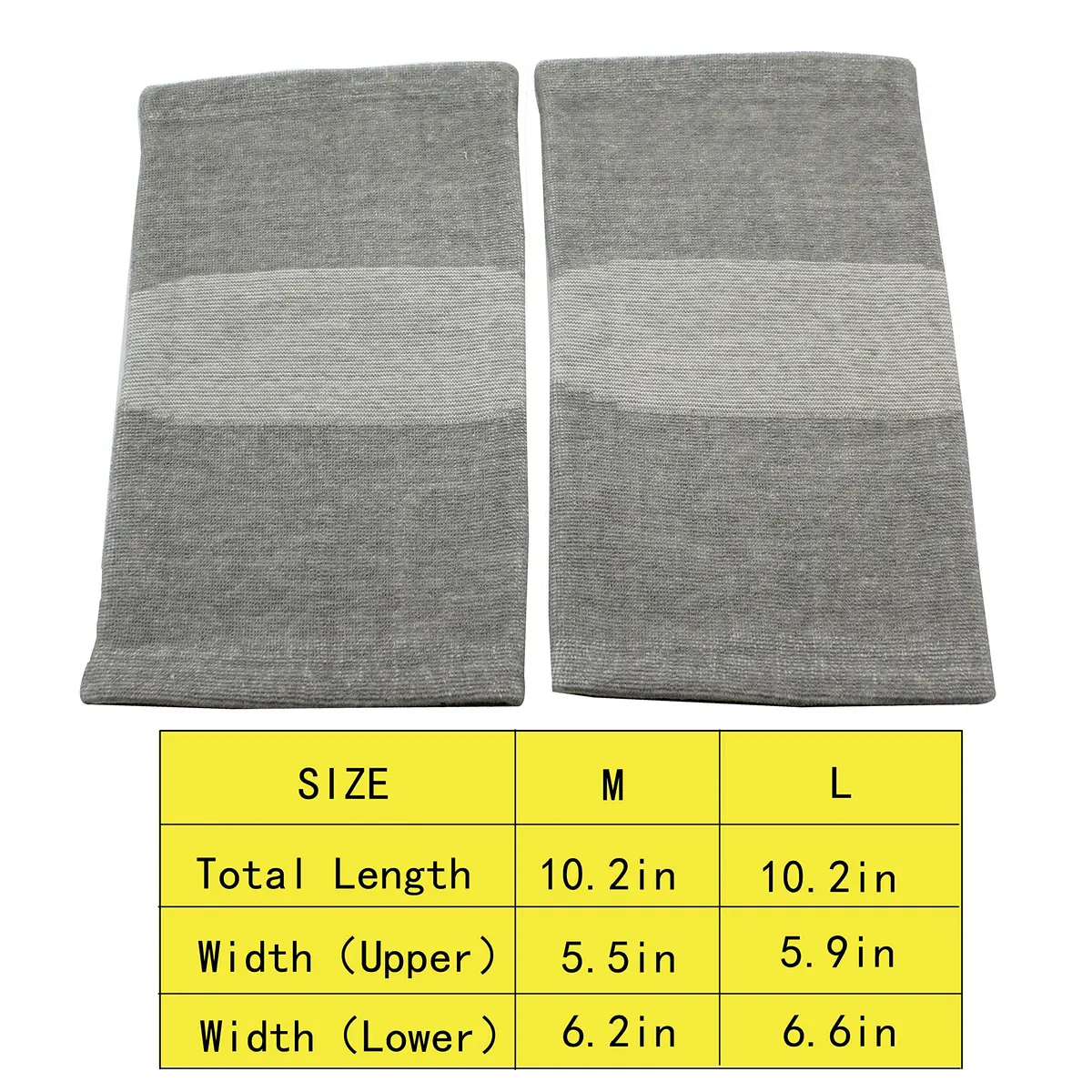 JUMISEE Cotton Knee Sleeves for Knee Support, Circulation & Pain Relief | Breathable Sport Compression for Running & Arthritis (Gray, Medium) - view 6