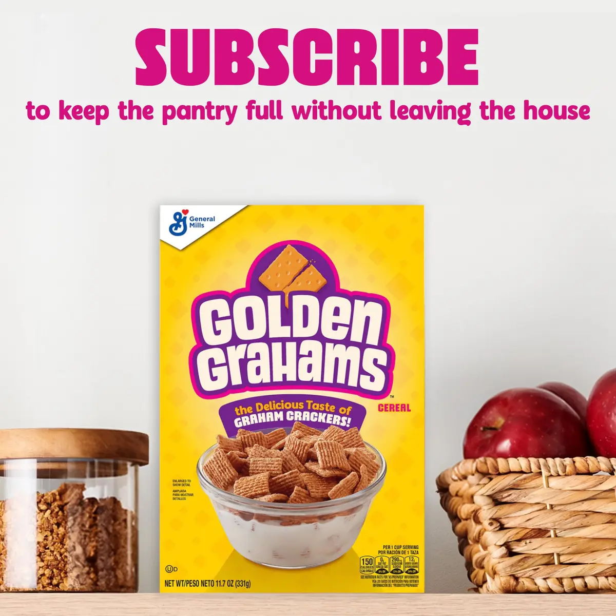 Golden Grahams Whole Grain Breakfast Cereal 332g (11.7 oz) | Nostalgic Graham Cracker Taste - view 8