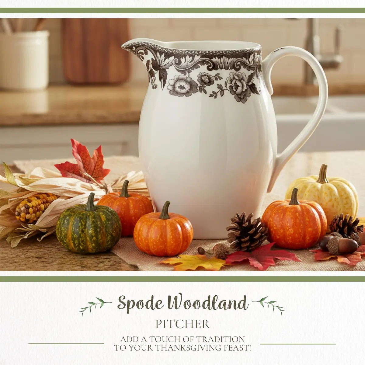 Spode Delamere Porcelain Pitcher 1657ml (56 Oz) | Classic British Flowers Design for Serving Beverages - view 2