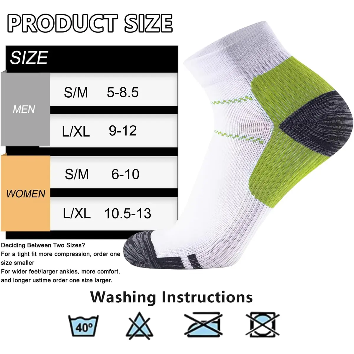 ACTINPUT Ankle Compression Socks for Women Men | 7 Pairs Plantar Fasciitis Support, Circulation Relief, Breathable Nylon (Ankle-High, Multi-Color, Large-X-Large) - view 5