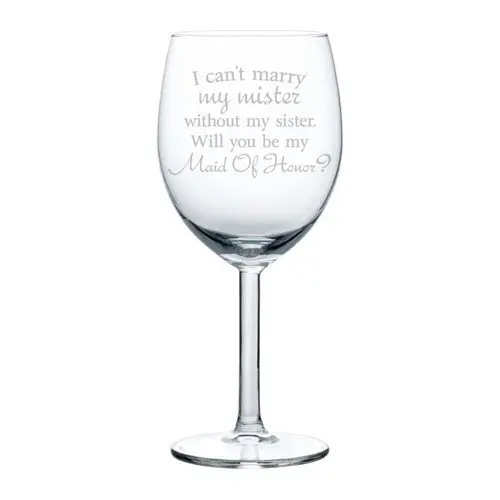 MIP 10 oz Wine Glass Goblet | Real Glass, Modern Style, Reusable (7" H, 2.5" D) | Perfect for Celebrations - main product image