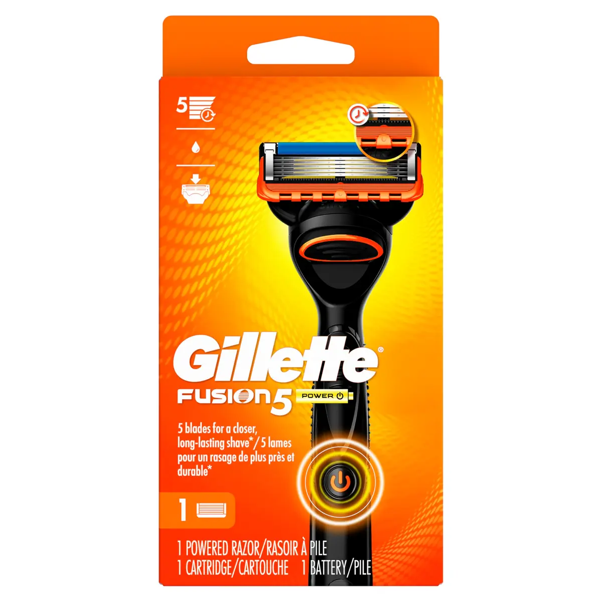 Gillette Fusion5 Power Razor for Men, Handle + 1 Refill | Micro Pulses for Smooth Shave - view 9